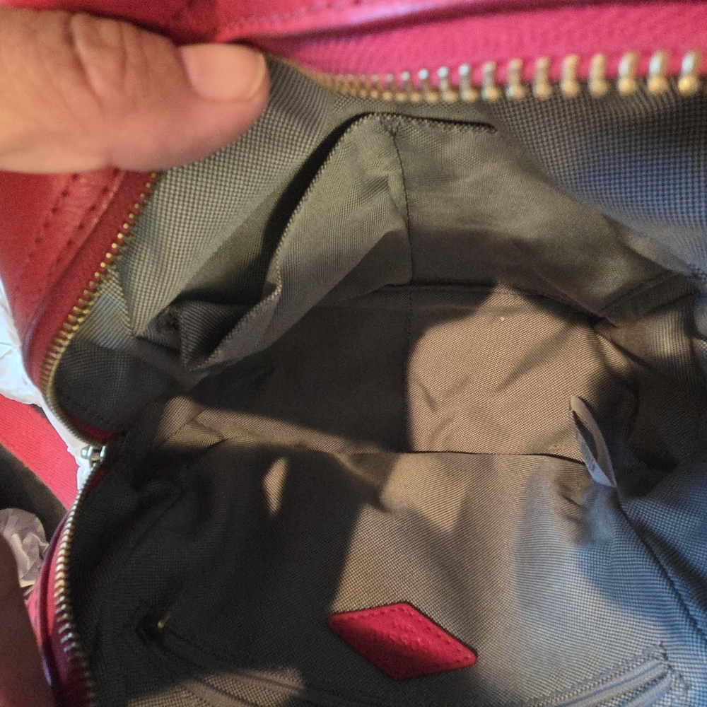 Fossil Red Leather Backpack, Small - Picture 6 of 6